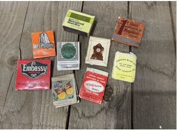 Vintage Matchbook Covers Lot Of 9, Variety Of Historical Places
