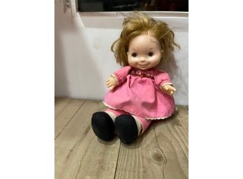 Vintage 1973 Fisher Price Lapsitter Doll, Baby Natalie, #202, Soft Body Doll, Toy Soft Baby