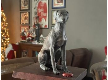 Vintage Bisque Weimaraner, Whippit, Greyhound, Dog Statue - Figurine - Unmarked - Dog Lovers- Unmarked