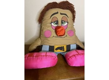 1985 Pillow Peaple Big Footsteps Rare 24' 1980s Kids Toys, Red Nose, Pink Shoes, Brown Hair