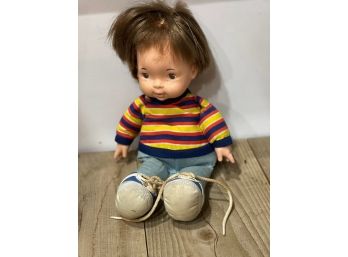 Vintage 1974 Fisher Price Lapsitter Doll, Baby Joey, My Friend Joey, #206, Soft Body Doll, Toy Soft Baby