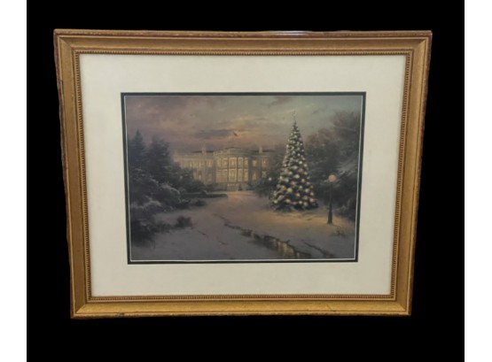 24'X20' Thomas Kinkade 'the Lights Of Liberty' Limited Edition Paper Professionally Framed Double Matte
