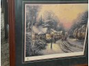 30'X28' Professionally Framed And Doubled Matted With COA Thomas Kinkade 'Foothill Villiage Christmas'