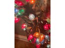Vintage Iridescent Glass Strawberry Mini Light Multi-color Strand Christmas Lights Working Issue UL R-5964 #4