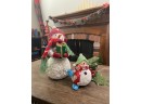 2007 Hallmark Snowman Welcome Friends Glitter Buddies Christmas Holiday Decor Table Shelf Sitters