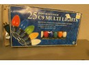 25 Count C9 Glass Multi Color String Christmas Lights NIB UL Indoor Outdoor 25 Feet #1 Testing Working