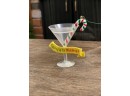 Vintage 1990s Hallmark 'eggnog Is For Wussies' Martini Glass Christmas Ornament Holiday Decor