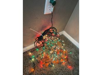 Small Strand Mini Lights Marquee Lights Icicle Lights Orange White Green Red Pastel Static 25 Ft Tested #1