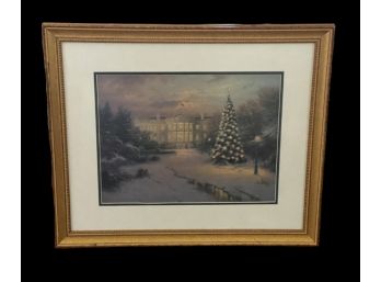 24'X20' Thomas Kinkade 'the Lights Of Liberty' Limited Edition Paper Professionally Framed Double Matte