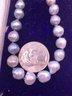 Lovely Vintage Blue Gray Baroque Pearl Necklace