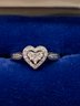 Romantic 14 Kt Gold Diamond Heart Ring