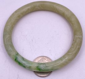 Vintage Jadite Colored Glass Bangle Bracelet