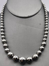 Heavy Stainless Steel Beaded Necklace