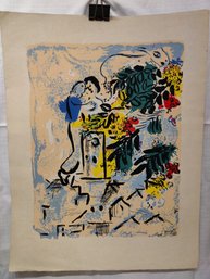 After Marc Chagall (French/Russian, 1887 - 1985) Print Titled Vence Cite Des Arts Et Des Fleurs