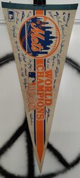 Vintage And Scarce New York Mets Pennant 1986 World Champs