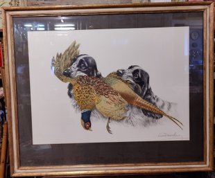 After Leon Danchin Aquatint Limited Edition Pheasant Trophy