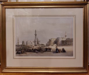 After David Roberts Lithograph In Color Entrance Citadel Of Cairo