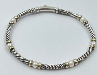 Authentic DAVID YURMAN Cable Pearl Bracelet