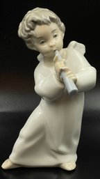 Vintage Lladro Angel With Flute Figurine