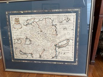 Large Antique Hand Colored Map Of Part Of Europe The Eastern Ocean  #4