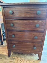 19th Century Inlaid Four Drawer Chest