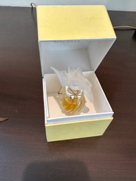 Designer Art Glass Possibly Lalique Sealed Bottle Nina Ricci Perfume