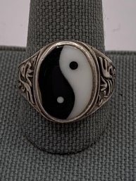 Vintage Sterling Silver Ying Yang Ring