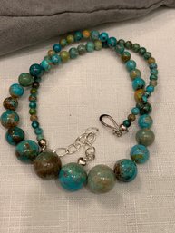 Jay King Sterling Turquoise Beads In Pouch