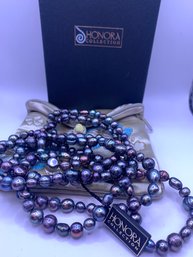 Gorgeous Gray Honora Cultured Pearls Opera Length