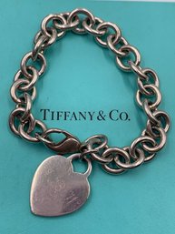 Authentic TIFFANY Sterling Heart Bracelet