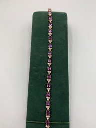 Sparkling Purple Topaz Vermeil Tennis Bracelet