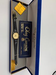 Vintage Oleg Cassini Wristwatch Mint In Box