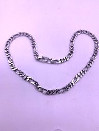 Heavy Vintage Sterling Silver Figaro Link Chain