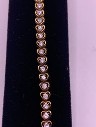Classic Vermeil Sterling Heart Tennis Bracelet