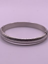 Classic Brushed Sterling Silver Bangle Bracelet