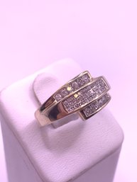 1/2 Carat Diamond Bypass Yellow Gold Ring