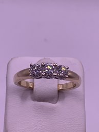 Gorgeous 1carat 3 Stone Diamond 14kt Ring