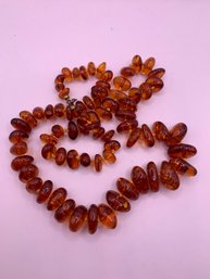 Genuine Hand Knotted Amber Necklace