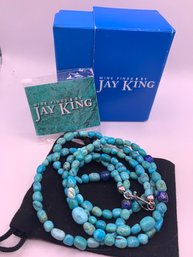 Beautiful Jay King Turquoise And Lapis Necklace