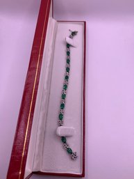 Gorgeous 9 Plus Carats Emerald Diamond Bracelet 14kt