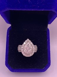 Spectacular 2 Carats Diamonds White Gold Ring