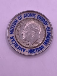 RARE Neutron Irradiated 1962 Silver Dime In Case