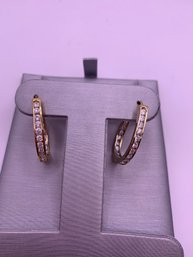 Elegant Vermeil Sterling Silver Inside Out Hoop Earrings