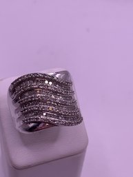 Gorgeous Wide Multi Diamond Statement Ring