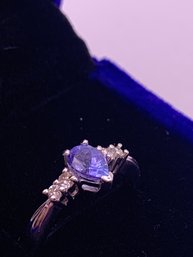 Beautiful Platinum Diamond Tanzanite Ring