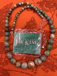 Stunning Jay King Turquoise And Sterling Beads