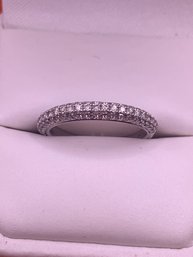 Authentic Vera Wang Pave Diamond 14kt Gold Ring
