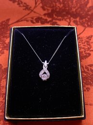 Vintage 14kt White Gold Diamond Necklace