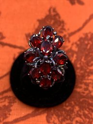 Gorgeous Red Garnet Sterling Silver Statement Ring
