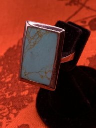 Huge Turquoise Sterling Silver Ring